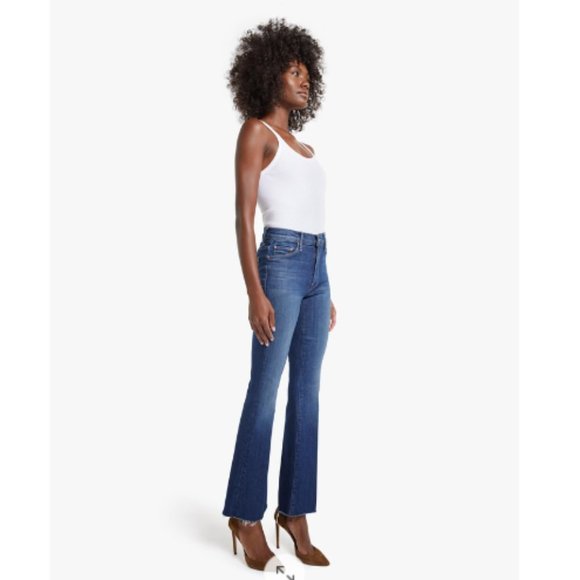 MOTHER | The Weekender Fray Flare Jeans (Skunk At The Tea Party) Size 32 NWT - Picture 3 of 15